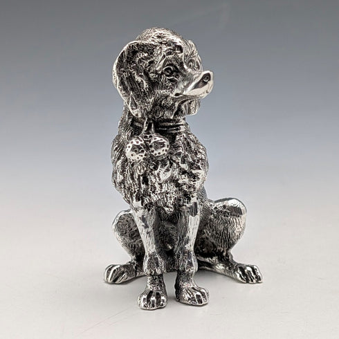 1969年英國復古純銀貴賓犬雕像,164克SMD